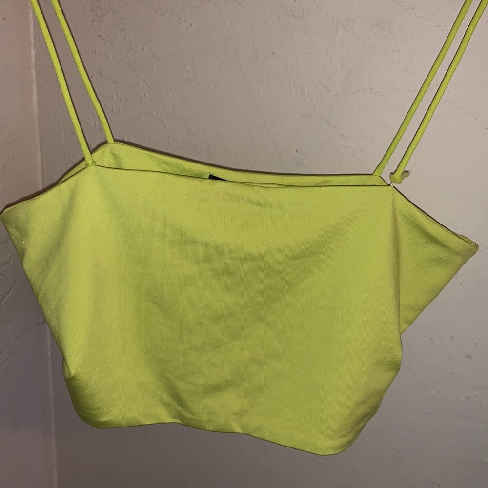 lime green crop top
